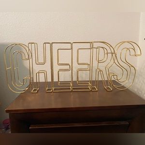 Cheers Gold Sign
